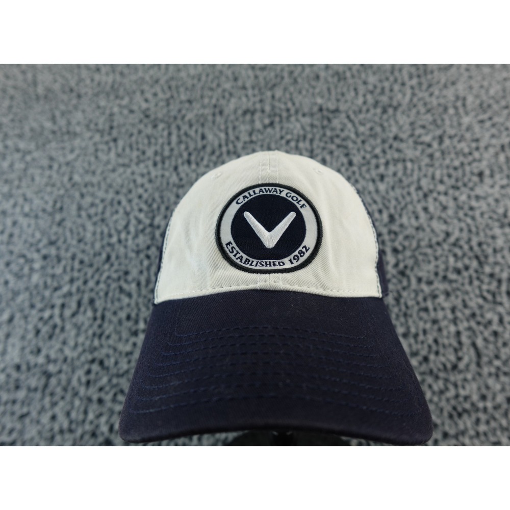 Callaway Golf Established 1982 Baseball Cap‎ Hat White Navy Adjustable Men